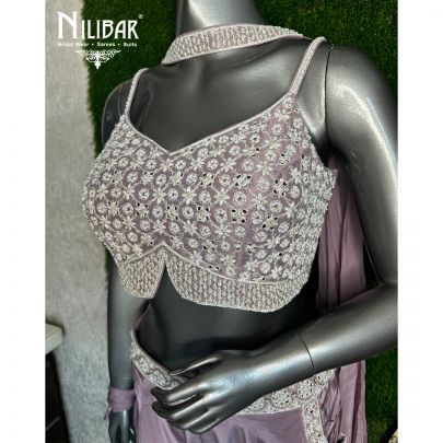 Lilac Crepe Palazzo Set