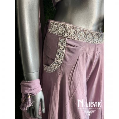 Lilac Crepe Palazzo Set