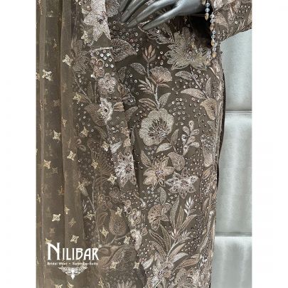 Mouse Color Georgette Silk Pant Suit
