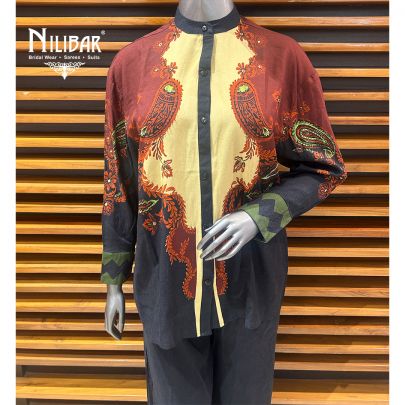 Black Cotton Printed Co-ord Set