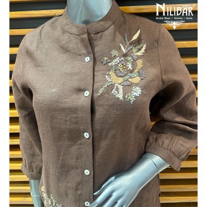 Brown Cotton Co-ord Set