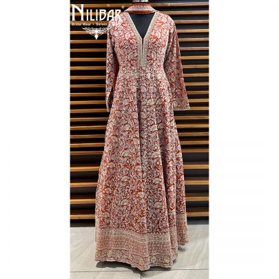 Rust Chinon Readymade Suit