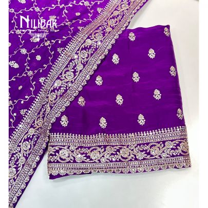 Purple Tissue Unstitched Suit