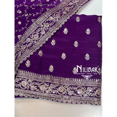 Purple Tissue Unstitched Suit