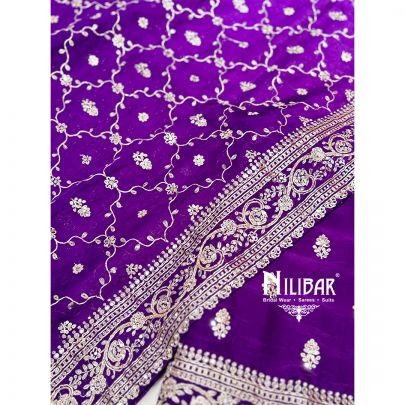 Purple Tissue Unstitched Suit