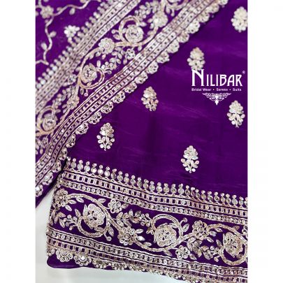 Purple Tissue Unstitched Suit