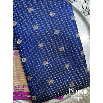 Navy Silk Kanjivaram Saree