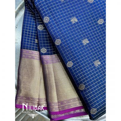 Navy Silk Kanjivaram Saree