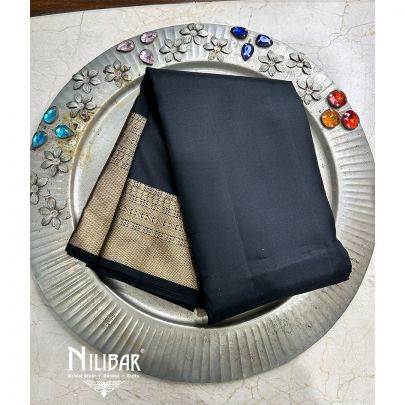 Black Silk Kanjivaram Saree