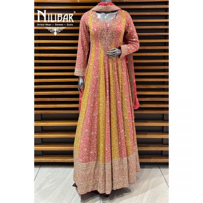 Carrot & Mustard Georgette Anarkali Suit