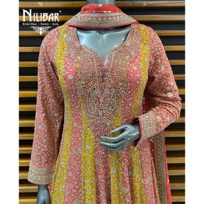 Carrot & Mustard Georgette Anarkali Suit