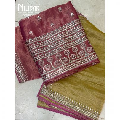 Rose Pink Lamé Silk Unstitched Suit