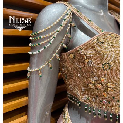 Peach Chiffon Drape Saree