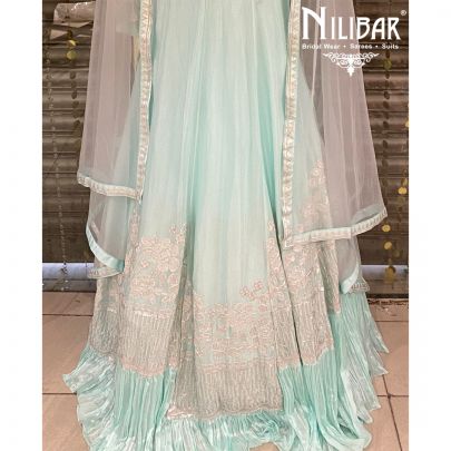 Baby Blue Chiffon Anarkali