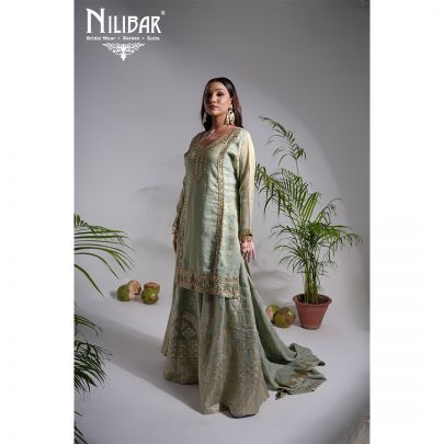Sage Green Silk Palazzo Set