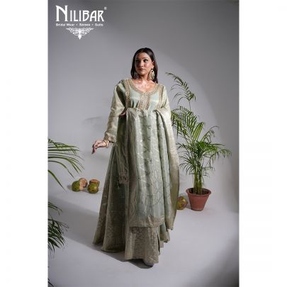 Sage Green Silk Palazzo Set