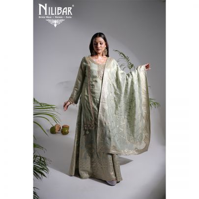 Sage Green Silk Palazzo Set