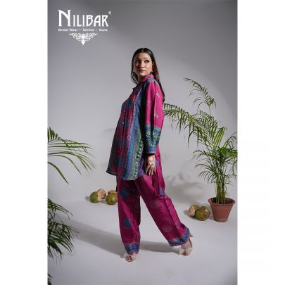 Pink Organza Embroidered Co-ord Set