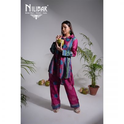 Pink Organza Embroidered Co-ord Set