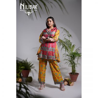 Yellow Silk Co-ord Set