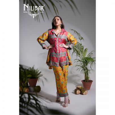 Yellow Silk Co-ord Set