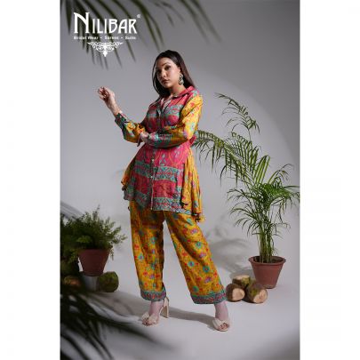 Yellow Silk Co-ord Set