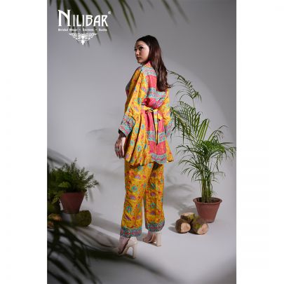 Yellow Silk Co-ord Set