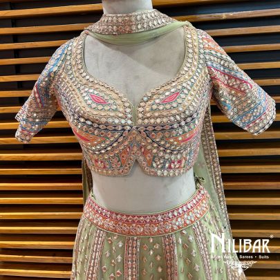 Multicolor Net Casual Lehenga