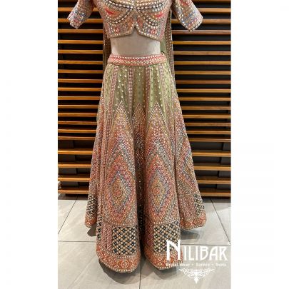 Multicolor Net Casual Lehenga