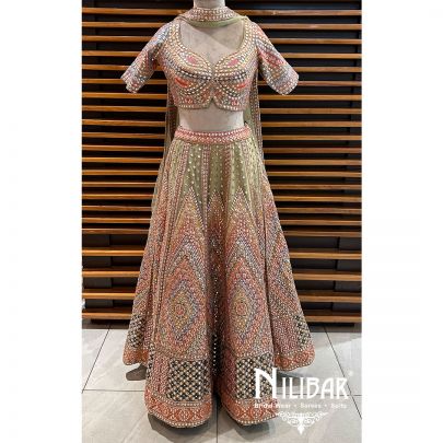 Multicolor Net Casual Lehenga