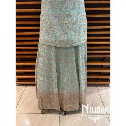 Light Aqua Georgette Casual Lehenga