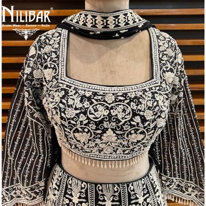 Black Georgette Casual Lehenga