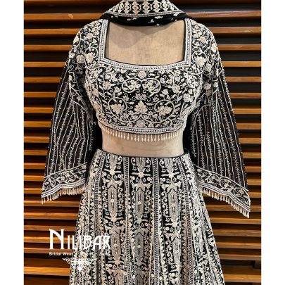 Black Georgette Casual Lehenga