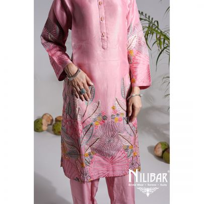 Blush Pink Linen Pant Suit