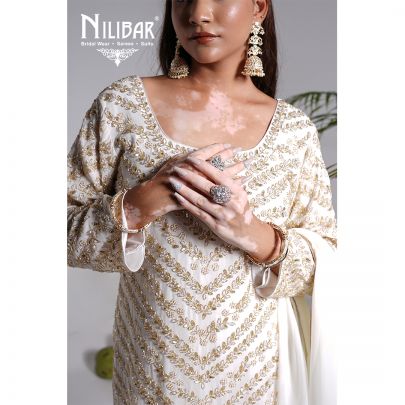 White Georgette Garara Suit