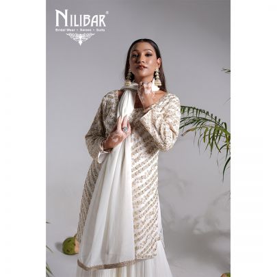 White Georgette Garara Suit