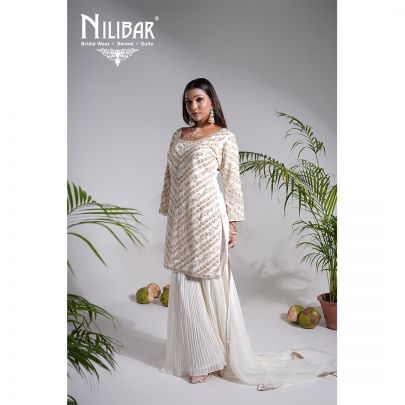 White Georgette Garara Suit