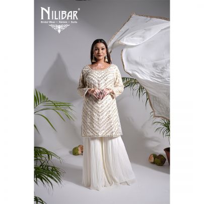 White Georgette Garara Suit