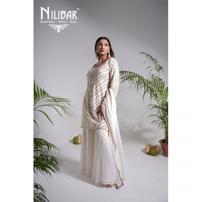 White Georgette Garara Suit