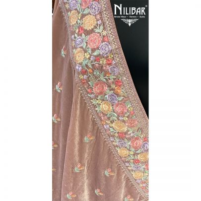 Onion Pink Velvet Dupatta