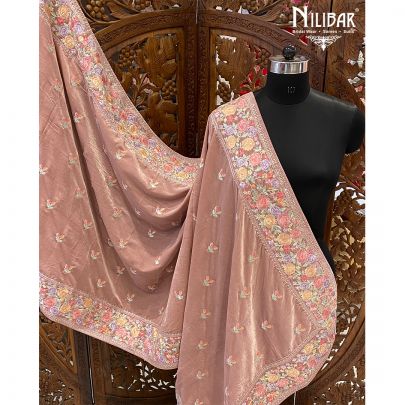 Onion Pink Velvet Dupatta