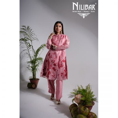 Onion Pink Linen Pant Suit