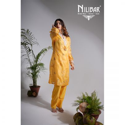 Mustard Yellow Linen Pant Suit