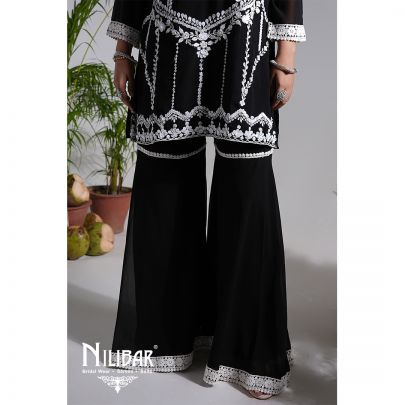 Black Georgette Garara Set