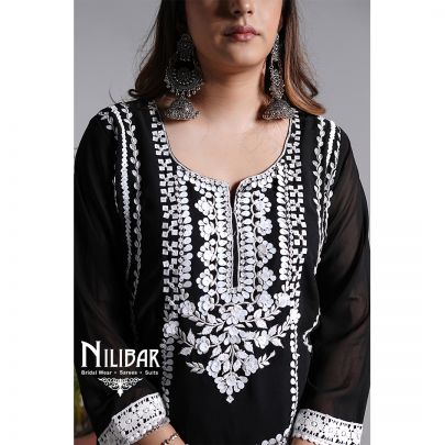 Black Georgette Garara Set