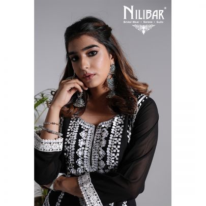 Black Georgette Garara Set