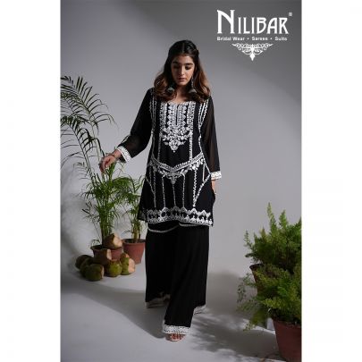 Black Georgette Garara Set