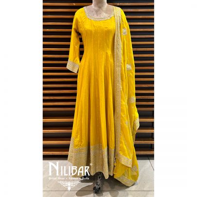 Yellow Silk Anarkali