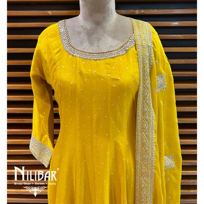 Yellow Silk Anarkali