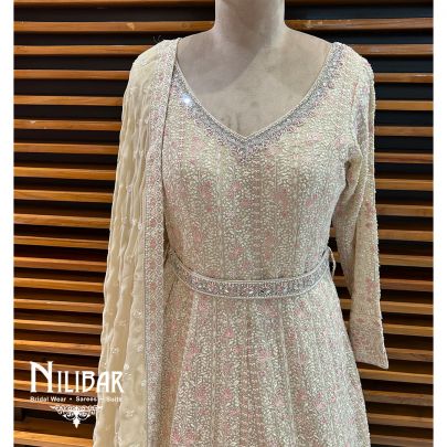 Light Beige Georgette Anarkali